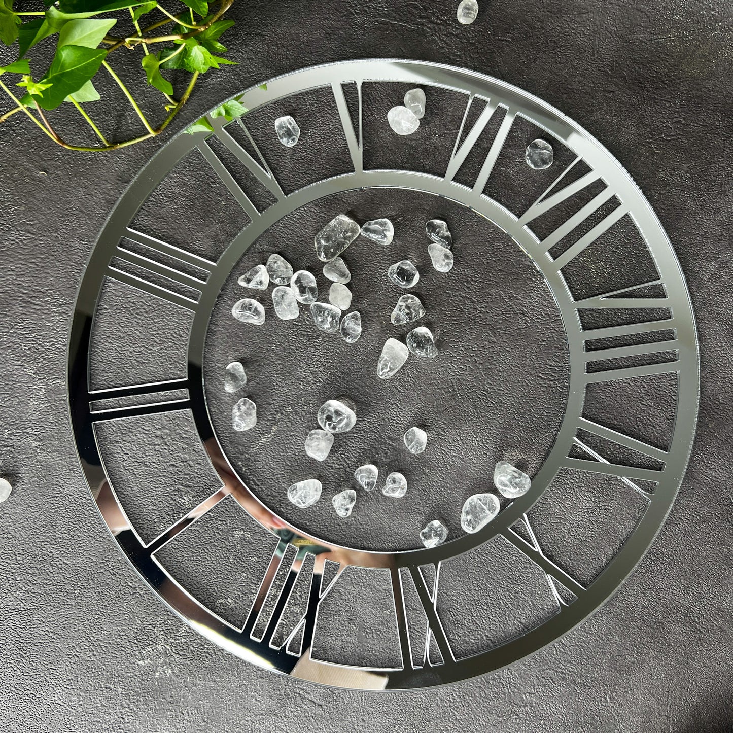 CLOCK DIAL I D30CM I SILVER