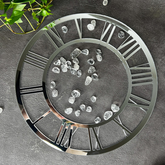 CLOCK DIAL I D30CM I SILVER